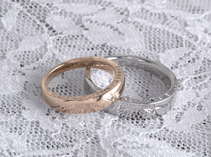 特別な結婚指輪として作れました