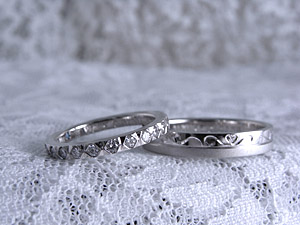 ジュエリーアトリエへ紹介が入り作った結婚指輪