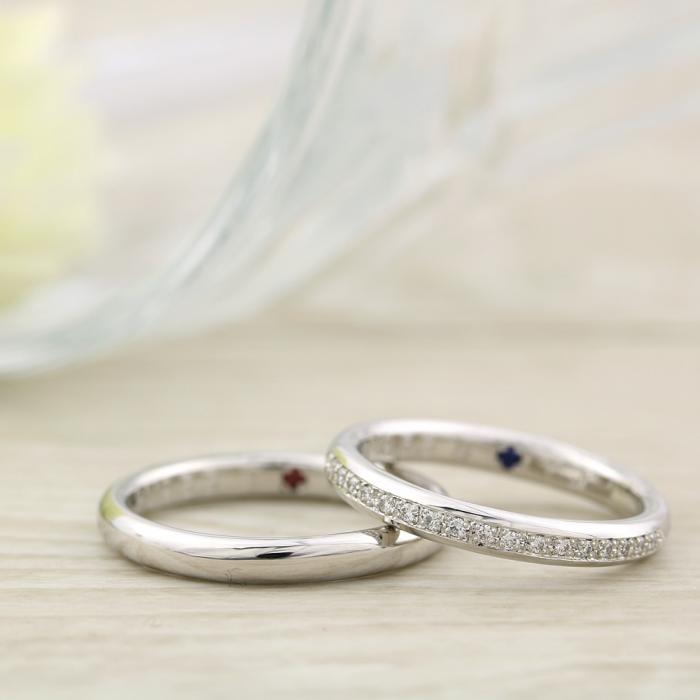 一文字彫り留の結婚指輪