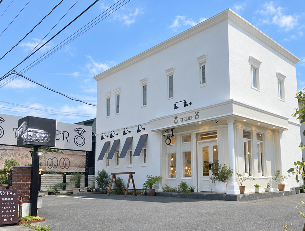 福岡で漆喰の店舗外観