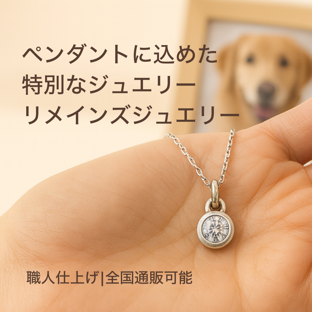 犬の遺骨ジュエリー メモリアルペンダント リメインズジュエリー