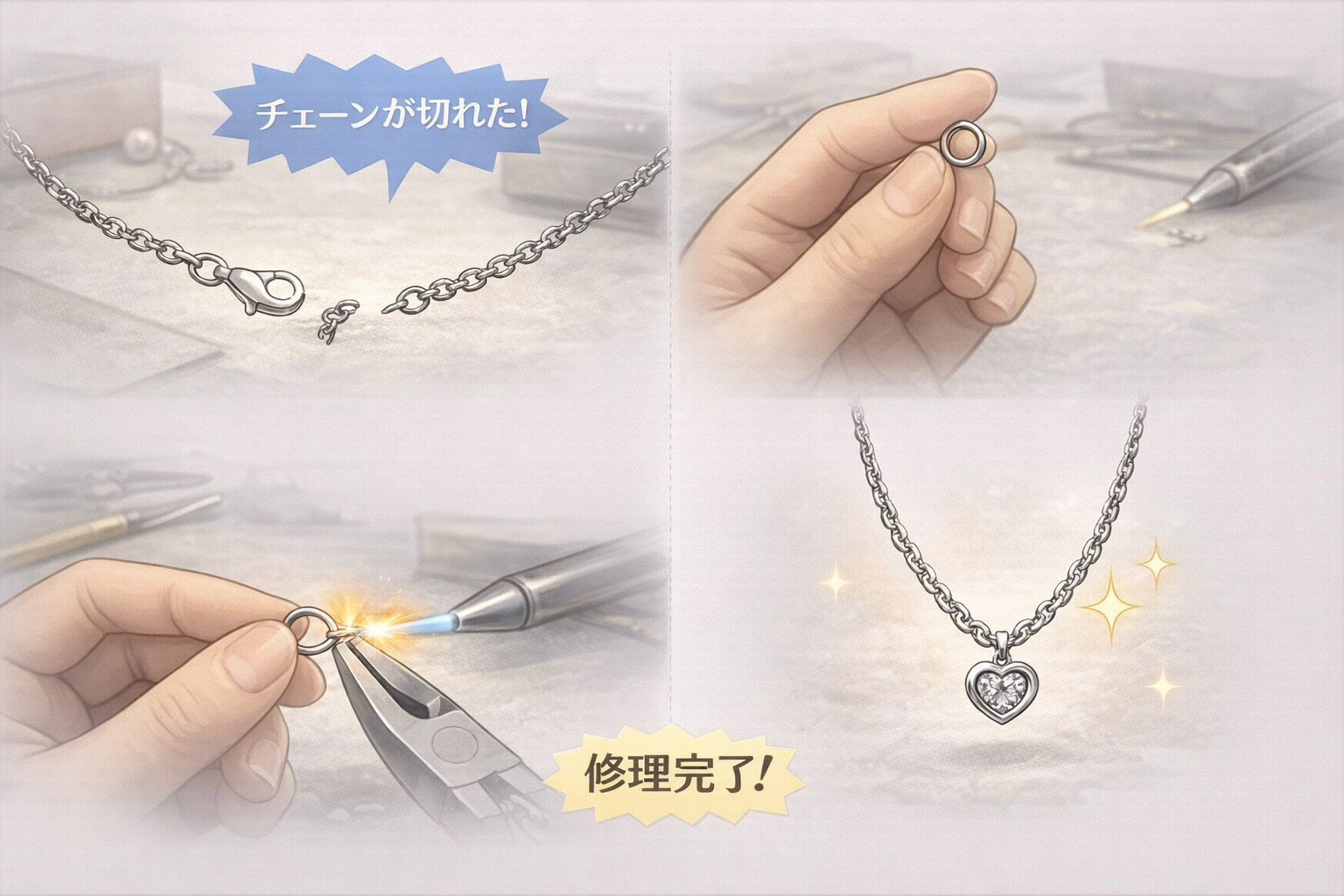 ネック切れ修理